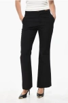 Balmain Flared Fit Pants With Hidden Closure In Black