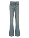 Balmain Flared Denim Trousers Straight Fit Vintage Wash In Blue