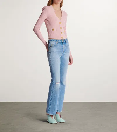 Balmain Flared Jeans In Blue