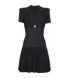 Balmain Button-embellished Knitted Dress In Black