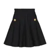 Balmain Sequin-embellished Knitted Mini Skirt In Black