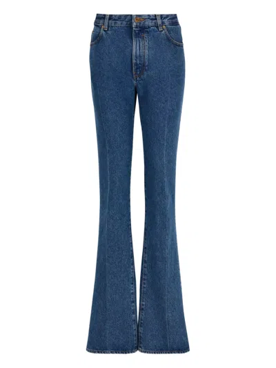 Balmain Flared-leg Jeans In Blue
