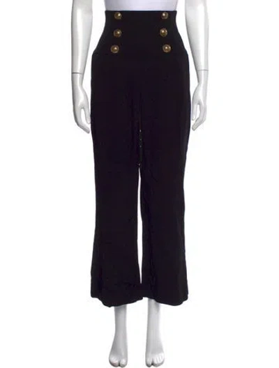 Pre-owned Balmain Flared Pants In Black