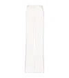 Balmain High-waisted Crepe Flare Pants In White