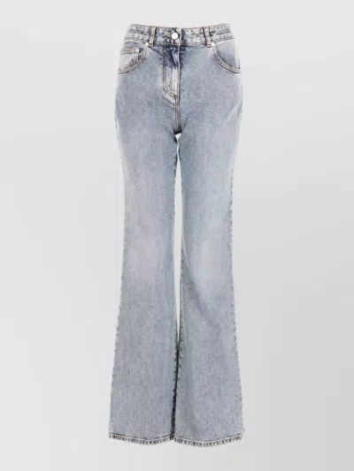 Balmain Flared Trousers In Blue