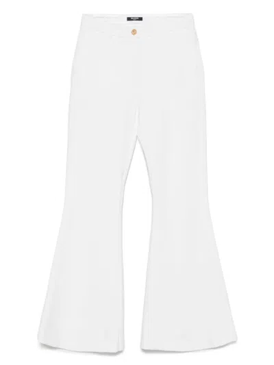 Balmain Kids' Flared Trousers In White