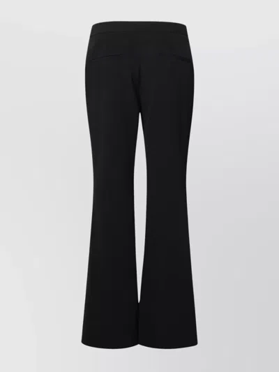 Balmain Flared Trousers With Back Welt Pockets In Brown