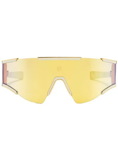 Balmain Oversized-sonnenbrille In Yellow