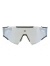 Balmain Fletche Shield-frame Sunglasses In Silber