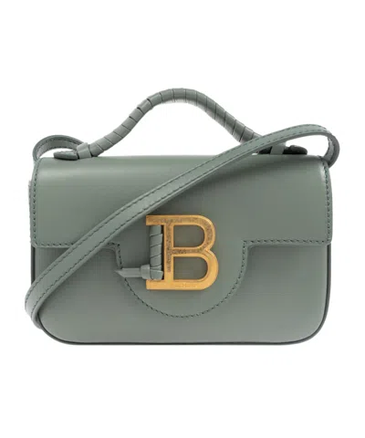 Balmain Flip Shoulder Bag In Gray