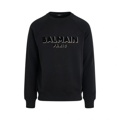 BALMAIN MEN'S FLOCK & FOIL SWEATSHIRT