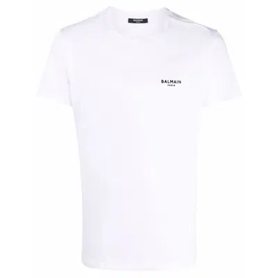 Balmain Logo Detailed Crewneck T-shirt In White