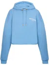 BALMAIN BALMAIN FLOCKED HOODIE CLOTHING