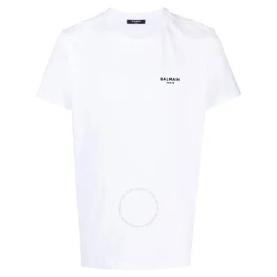 BALMAIN BALMAIN FLOCKED LOGO CLASSIC-FIT T-SHIRT