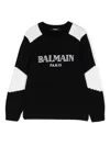 Balmain Boys Black Wool Sweater In Black