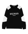 Balmain Boys Black Wool Sweater In Black