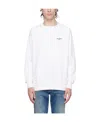 Balmain White Flocked Sweatshirt In White