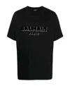 Balmain Logo-print Organic Cotton T-shirt In Black