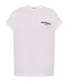 Balmain Flocked-logo Crew Neck T-shirt In Purple