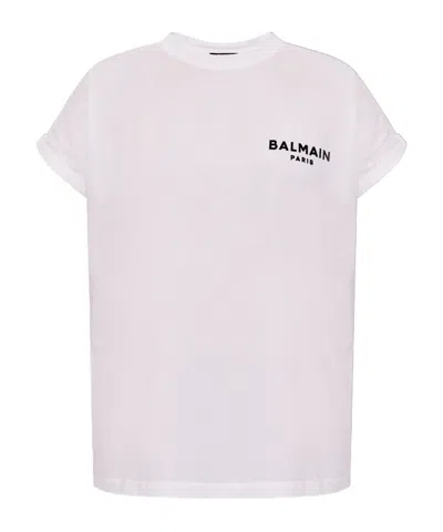 BALMAIN BALMAIN LOGO PRINTED CREWNECK T-SHIRT