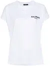 Balmain Flocked Logo T-shirt In White