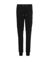 Balmain Organic Cotton Fitted Track Pants In Black