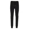 Balmain Brushed Cotton Biker Joggers With Embossed Logo