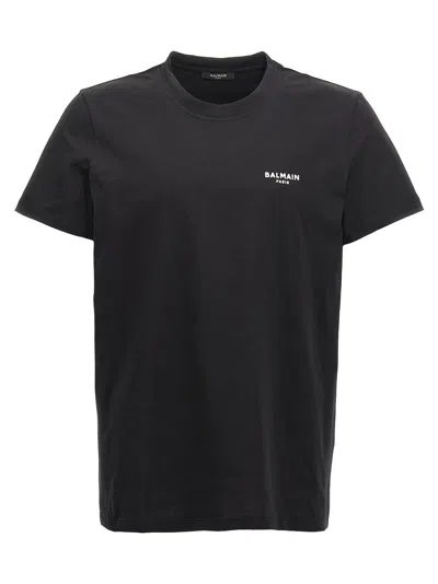 BALMAIN FLOCKED LOGO T-SHIRT