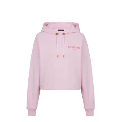 Balmain Flocked Paris Sweatshirt Women