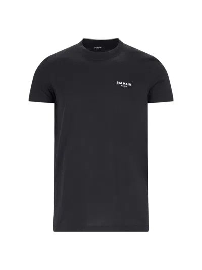 BALMAIN FLOCKED T-SHIRT