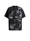 Balmain Flower T-shirt In Black