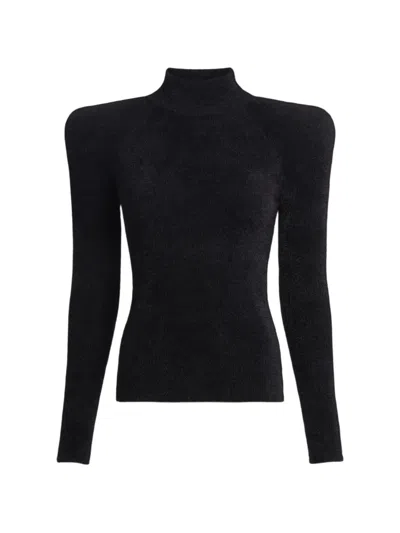 Balmain Ribbed-knit Turtleneck Sweater In Black