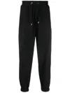 Balmain Uez Vert Cotton Track Pants In Black
