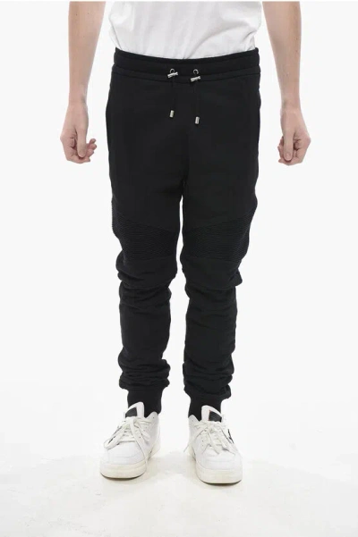 Balmain Foil Sweatpants In Black