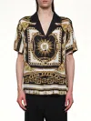 Balmain Printed Pyjama Shirt With Foulard Chaînes Pattern In Brown