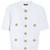 Balmain Four Pocket Cardigan In White