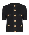 Balmain Buttoned Knitted Cardigan In Black