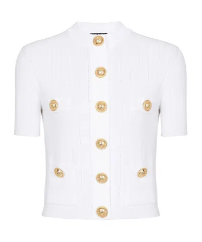 Balmain Cardigan M/c Bottoni In Blue