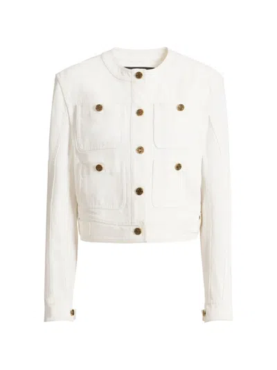 Balmain Four-pocket Denim Jacket In White