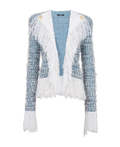 BALMAIN BALMAIN TWEED DENIM JACKET