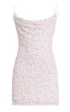 Balmain Fringed Dotted-tweed Mini Dress
