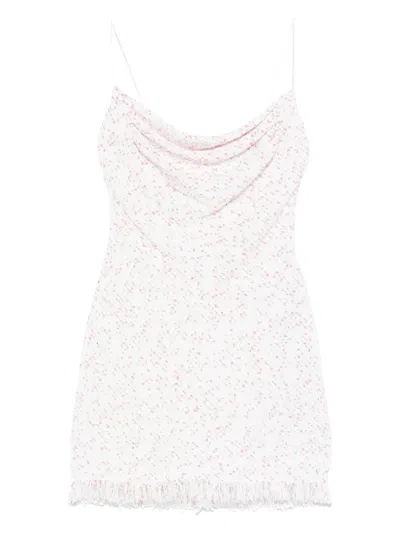 Balmain Fringed Dress In Pink