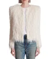 Balmain Fringed Jacket In Neutral