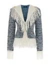 BALMAIN BALMAIN FRINGED TWEED JACKET