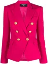 Balmain Classic 6-button Red Jacket In Fuchsia