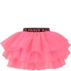 Balmain Fuchsia Skirt For Girl With Logo In Fuchsia