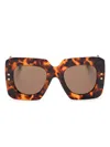 Balmain Full Frame Sunglasses In Brown
