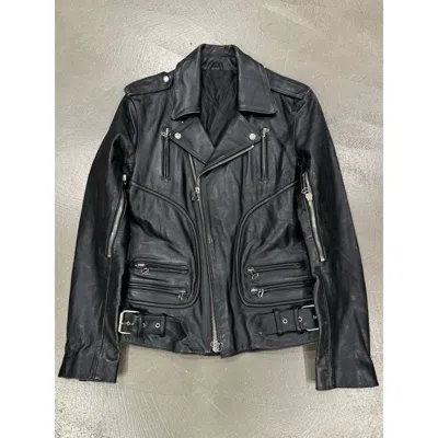 Pre-owned Balmain F/w 2010  Perfecto Horse Leather Jacket By Decarnin In Black