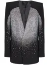 Balmain Rhinestone-embellished Blazer In 黑色