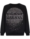 Balmain Galaxy Embroidered Sweatshirt In Black